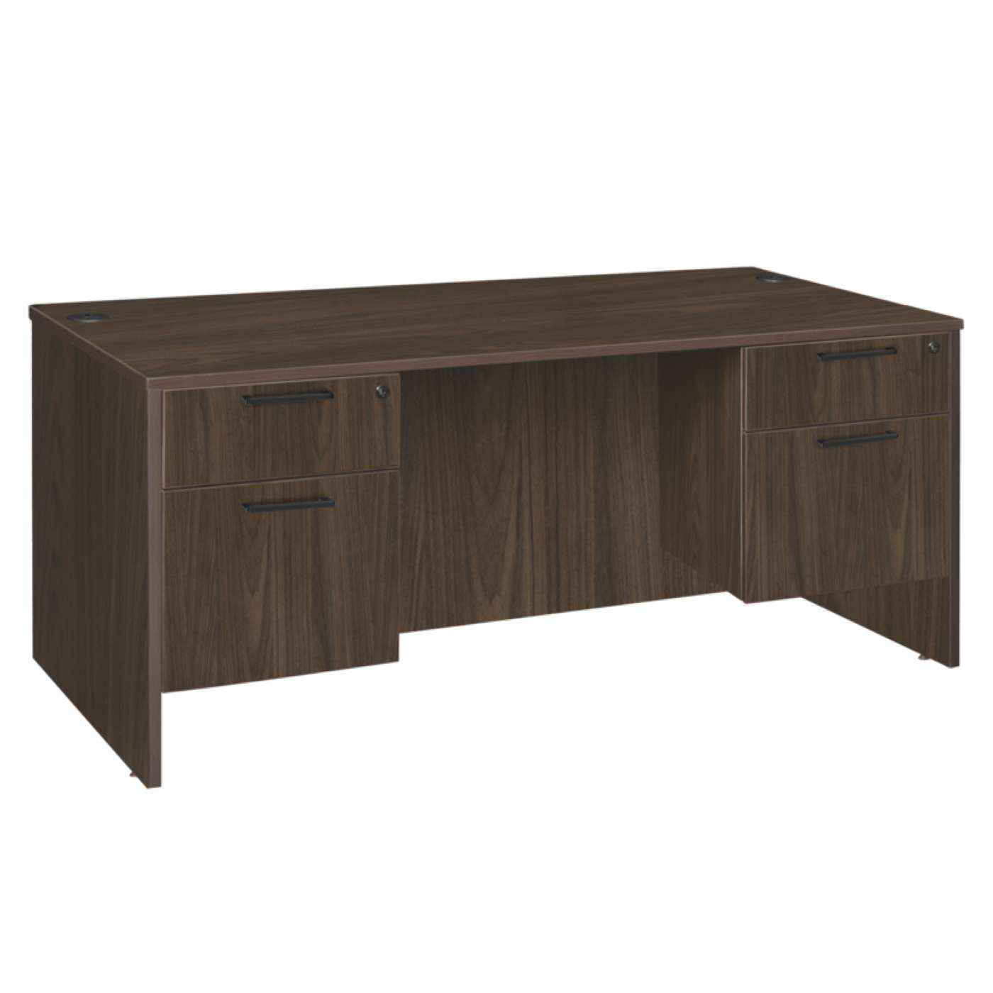 Ergonomic Home Heritage 71 x 35 in. Office Desk with Double Pedestal Drawer Unit- Neo Walnut<br><FONT COLOR=GREEN>-FREE SHIPPING-</FONT> Ergonomic Home Heritage 71 x 35 in. Office Desk with Double Pedestal Drawer Unit- Neo Walnut<br><FONT COLOR=GREEN>-FREE SHIPPING-</FONT>