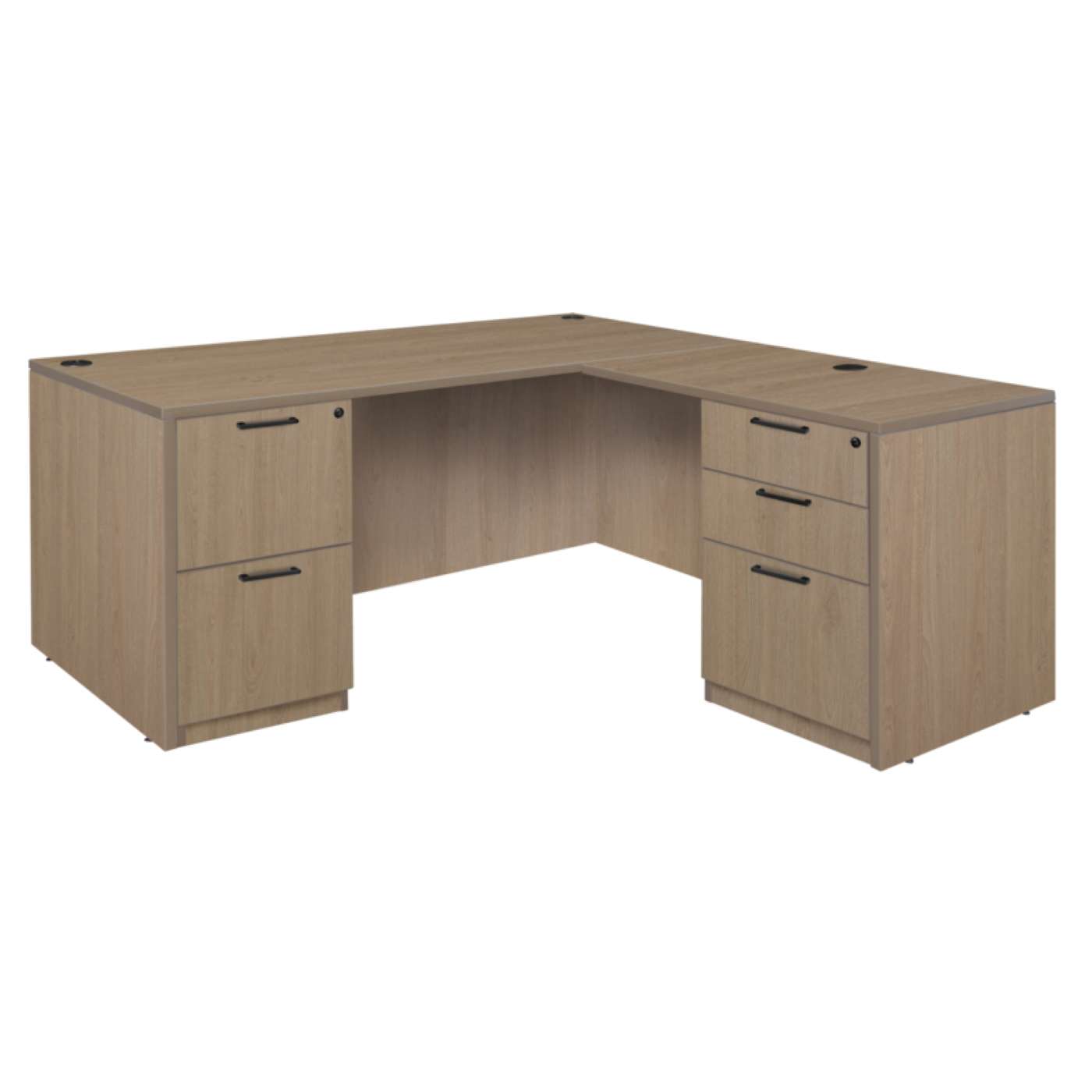 Ergonomic Home Heritage 71 x 70 in. L Desk with Double Full Pedestal Drawer Unit- Noble Oak<br><FONT COLOR=GREEN>-FREE SHIPPING-</FONT> Ergonomic Home Heritage 71 x 70 in. L Desk with Double Full Pedestal Drawer Unit- Noble Oak<br><FONT COLOR=GREEN>-FREE SHIPPING-</FONT>