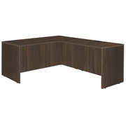 Ergonomic Home Heritage 71 x 82 in. Executive L Desk Shell- Neo Walnut<br><FONT COLOR=GREEN>-FREE SHIPPING-</FONT>