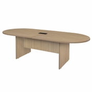 Ergonomic Home Heritage 8 ft Racetrack Conference Table with Charging Port- Noble Oak<br><FONT COLOR=GREEN>-FREE SHIPPING-</FONT>