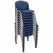 Ergonomic Home Nova Classroom Training Mobile Stack Chair Armless - Navy Blue - 11 Pack<br><FONT COLOR=GREEN>-FREE SHIPPING-</FONT>