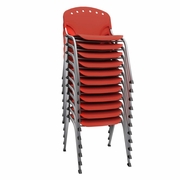 Ergonomic Home Nova Classroom Training Stack Chair Armless - Red - 11 Pack<br><FONT COLOR=GREEN>-FREE SHIPPING-</FONT>