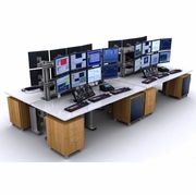 ERGONOMIC HOME QUAD CONTROL ROOM DESK ITEM ERGOTRAC-QUAD: