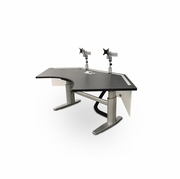 ERGOTRAC CORNER CONTROL ROOM DESK. DIMENSIONS: 89"X44".