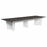Forma 144" Conference Table with Power Data Grommet- Ash Grey/ White<br><FONT COLOR=GREEN>-FREE SHIPPING-</FONT>