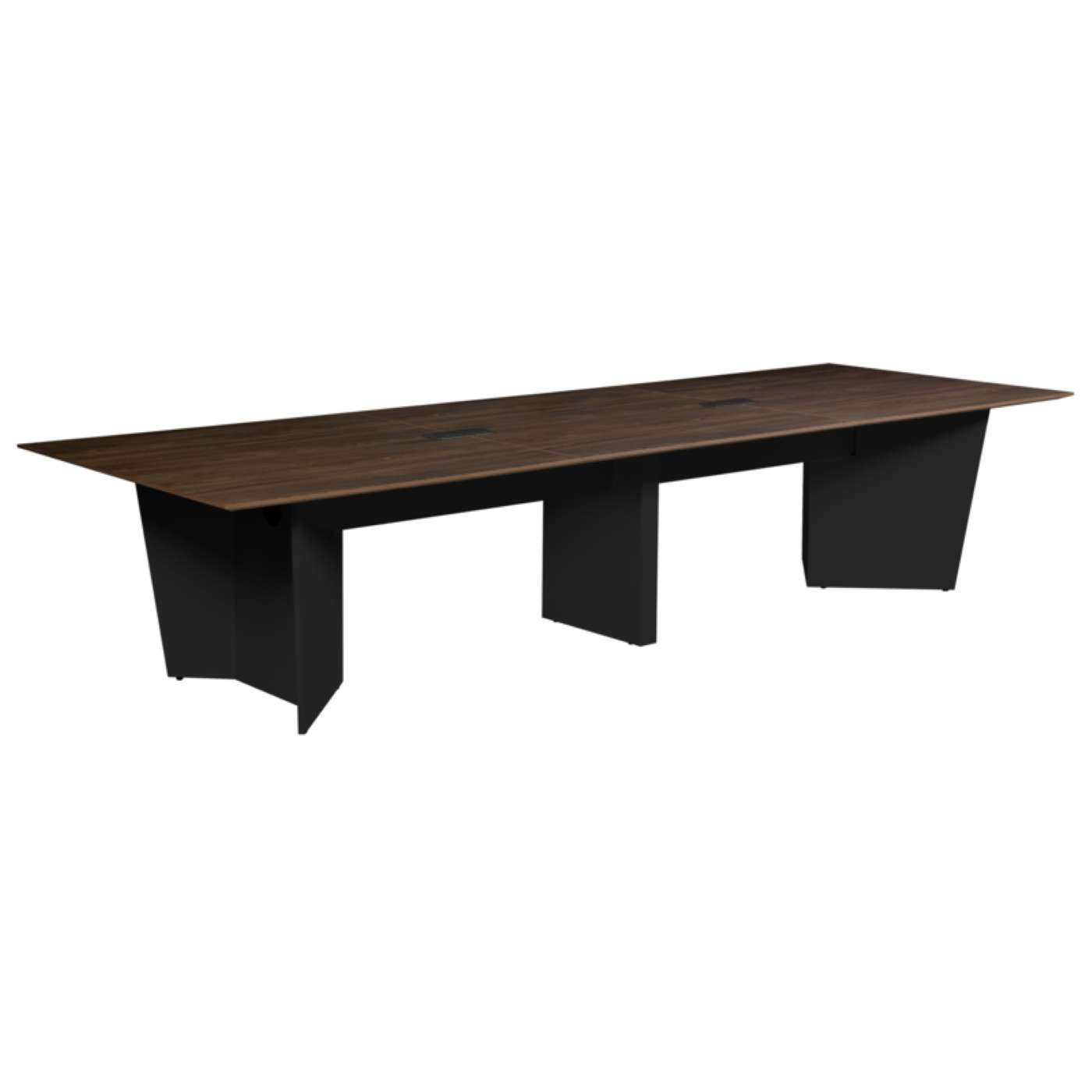 Forma 144" Conference Table with Power Data Grommet- Neo Walnut/ Black<br><FONT COLOR=GREEN>-FREE SHIPPING-</FONT> Forma 144" Conference Table with Power Data Grommet- Neo Walnut/ Black<br><FONT COLOR=GREEN>-FREE SHIPPING-</FONT>