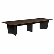 Forma 144" Conference Table with Power Data Grommet- Neo Walnut/ Black<br><FONT COLOR=GREEN>-FREE SHIPPING-</FONT>