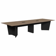 Forma 144" Conference Table with Power Data Grommet- Noble Oak/ Black<br><FONT COLOR=GREEN>-FREE SHIPPING-</FONT>