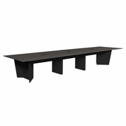 Forma 192" Conference Table with Power Data Grommet- Ash Grey/ Black<br><FONT COLOR=GREEN>-FREE SHIPPING-</FONT>