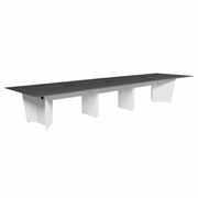 Forma 192" Conference Table with Power Data Grommet- Ash Grey/ White<br><FONT COLOR=GREEN>-FREE SHIPPING-</FONT>