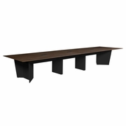 Forma 192" Conference Table with Power Data Grommet- Neo Walnut/ Black<br><FONT COLOR=GREEN>-FREE SHIPPING-</FONT>