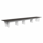 Forma 240" Conference Table with Power Data Grommet- Ash Grey/ White<br><FONT COLOR=GREEN>-FREE SHIPPING-</FONT>