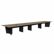 Forma 240" Conference Table with Power Data Grommet- Noble Oak/ Black<br><FONT COLOR=GREEN>-FREE SHIPPING-</FONT>