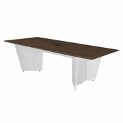 Forma 72" Conference Table with Power Data Grommet- Neo Walnut/ White<br><FONT COLOR=GREEN>-FREE SHIPPING-</FONT>