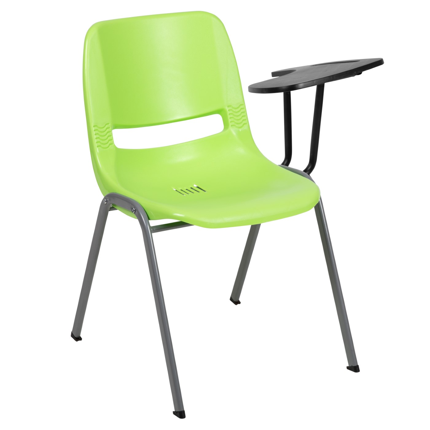 GREEN ERGONOMIC SHELL CHAIR WITH LEFT HANDED FLIP-UP TABLET ARM: <font color=green>FREE SHIPPING!</font> GREEN ERGONOMIC SHELL CHAIR WITH LEFT HANDED FLIP-UP TABLET ARM: <font color=green>FREE SHIPPING!</font>