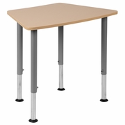 HEX NATURAL COLLABORATIVE STUDENT DESK (ADJUSTABLE FROM 22.3" TO 34") - HOME AND CLASSROOM: <font color=green>FREE SHIPPING!</font>