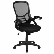 HIGH BACK BLACK MESH ERGONOMIC SWIVEL OFFICE CHAIR WITH BLACK FRAME AND FLIP-UP ARMS: <font color=green>FREE SHIPPING!</font> HIGH BACK BLACK MESH ERGONOMIC SWIVEL OFFICE CHAIR WITH BLACK FRAME AND FLIP-UP ARMS: <font color=green>FREE SHIPPING!</font>
