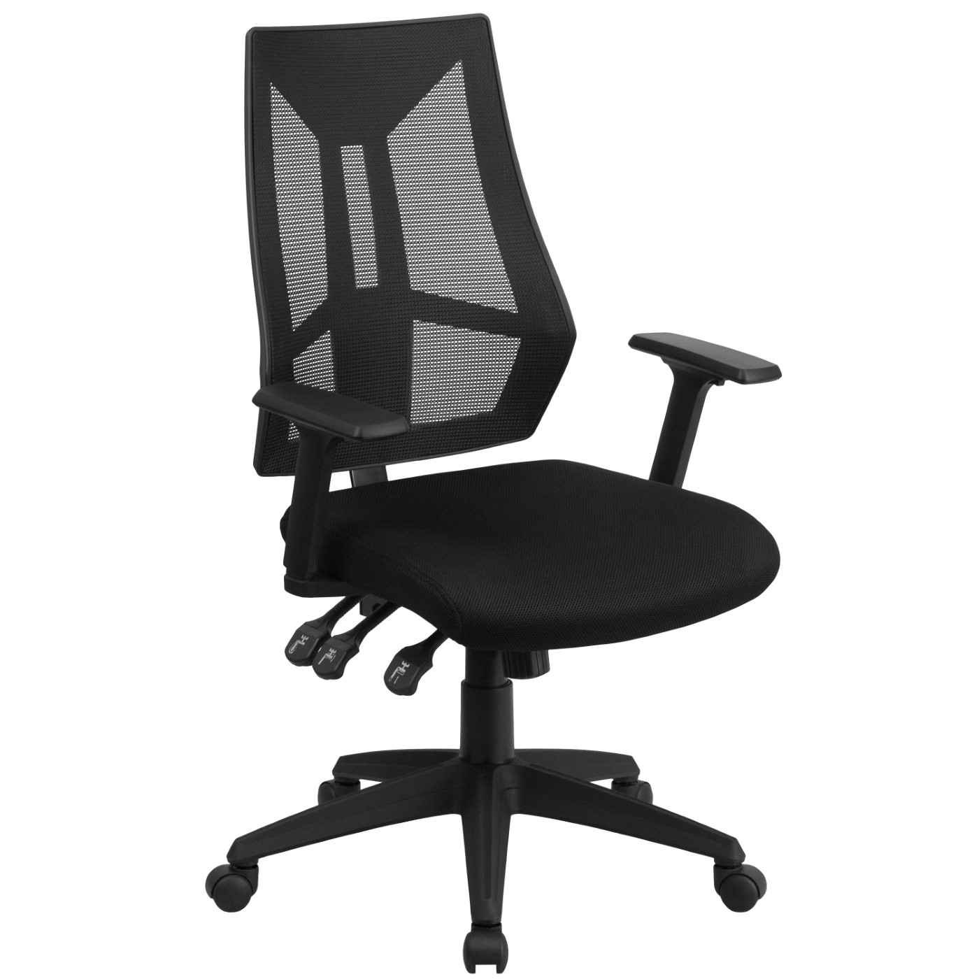 HIGH BACK BLACK MESH MULTIFUNCTION SWIVEL ERGONOMIC TASK OFFICE CHAIR WITH ADJUSTABLE ARMS: <font color=green>FREE SHIPPING!</font> HIGH BACK BLACK MESH MULTIFUNCTION SWIVEL ERGONOMIC TASK OFFICE CHAIR WITH ADJUSTABLE ARMS: <font color=green>FREE SHIPPING!</font>