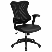 HIGH BACK DESIGNER BLACK MESH EXECUTIVE SWIVEL ERGONOMIC OFFICE CHAIR WITH LEATHERSOFT SEAT AND ADJUSTABLE ARMS: <font color=green>FREE SHIPPING!</font> HIGH BACK DESIGNER BLACK MESH EXECUTIVE SWIVEL ERGONOMIC OFFICE CHAIR WITH LEATHERSOFT SEAT AND ADJUSTABLE ARMS: <font color=green>FREE SHIPPING!</font>