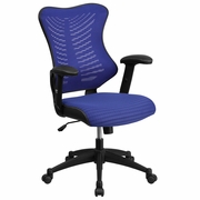 HIGH BACK DESIGNER BLUE MESH EXECUTIVE SWIVEL ERGONOMIC OFFICE CHAIR WITH ADJUSTABLE ARMS: <font color=green>FREE SHIPPING!</font> HIGH BACK DESIGNER BLUE MESH EXECUTIVE SWIVEL ERGONOMIC OFFICE CHAIR WITH ADJUSTABLE ARMS: <font color=green>FREE SHIPPING!</font>