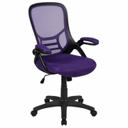 HIGH BACK PURPLE MESH ERGONOMIC SWIVEL OFFICE CHAIR WITH BLACK FRAME AND FLIP-UP ARMS <font color=green>FREE SHIPPING!</font> HIGH BACK PURPLE MESH ERGONOMIC SWIVEL OFFICE CHAIR WITH BLACK FRAME AND FLIP-UP ARMS <font color=green>FREE SHIPPING!</font>