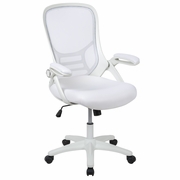 HIGH BACK WHITE MESH ERGONOMIC SWIVEL OFFICE CHAIR WITH WHITE FRAME AND FLIP-UP ARMS <font color=green>FREE SHIPPING!</font> HIGH BACK WHITE MESH ERGONOMIC SWIVEL OFFICE CHAIR WITH WHITE FRAME AND FLIP-UP ARMS <font color=green>FREE SHIPPING!</font>