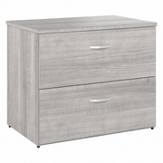 HYBRID 2 DRAWER LATERAL FILE CABINETASSEMBLED: PLATINUM GRAY <FONT COLOR=GREEN>-FREE SHIPPING-</FONT>