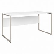 HYBRID 60W X 30D COMPUTER TABLE DESK WITH METAL LEGS: WHITE <FONT COLOR=GREEN>-FREE SHIPPING-</FONT>