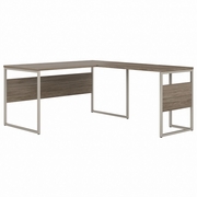 HYBRID 60W X 30D L SHAPED TABLE DESK WITH METAL LEGS: MODERN HICKORY  <FONT COLOR=GREEN>-FREE SHIPPING-</FONT> HYBRID 60W X 30D L SHAPED TABLE DESK WITH METAL LEGS: MODERN HICKORY  <FONT COLOR=GREEN>-FREE SHIPPING-</FONT>