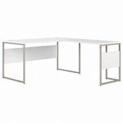 HYBRID 60W X 30D L SHAPED TABLE DESK WITH METAL LEGS: WHITE <FONT COLOR=GREEN>-FREE SHIPPING-</FONT> HYBRID 60W X 30D L SHAPED TABLE DESK WITH METAL LEGS: WHITE <FONT COLOR=GREEN>-FREE SHIPPING-</FONT>