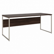 HYBRID 72W X 30D COMPUTER TABLE DESK WITH METAL LEGS: BLACK WALNUT <FONT COLOR=GREEN>-FREE SHIPPING-</FONT>