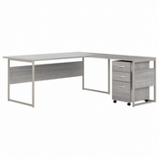 HYBRID 72W X 30D L SHAPED TABLE DESK WITH MOBILE FILE CABINET: PLATINUM GRAY <FONT COLOR=GREEN>-FREE SHIPPING-</FONT> HYBRID 72W X 30D L SHAPED TABLE DESK WITH MOBILE FILE CABINET: PLATINUM GRAY <FONT COLOR=GREEN>-FREE SHIPPING-</FONT>