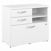 HYBRID OFFICE STORAGE CABINET WITH DRAWERS AND SHELVES: WHITE <FONT COLOR=GREEN>-FREE SHIPPING-</FONT>