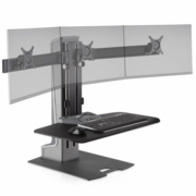 INNOVATIVE EH-WNSTE-3-CW TRIPLE MONITOR STAND ADJUSTABLE W/ELECTRIC MOTOR. VIDEO BELOW: