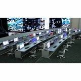 INTELLITRAC DISPATCH CONSOLE BY ERGONOMIC HOME. AMERICAN MADE FURNITURE TAA & BAA COMPLIANT.