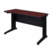 ION FIXED HEIGHT 42 X 24 IN. SEMINAR TRAINING TABLE- MAHOGANY. FREE SHIPPING.