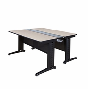 ION FIXED HEIGHT 72 X 58 IN. 2 PERSON BENCH WORKSTATION DESK- MAPLE. FREE SHIPPING.