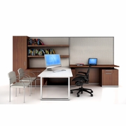 Konnect Desk Series Wall Unit Furniture: Modular Components Connect Together To Form A Visually Unique Office Work Space.