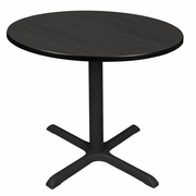 LARGE 42 IN. ROUND X-BASE BREAKROOM TABLE- ASH GREY <FONT COLOR=GREEN>-FREE SHIPPING-</FONT>
