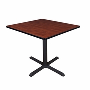 LARGE 42 IN. SQUARE X-BASE BREAKROOM TABLE- CHERRY <FONT COLOR=GREEN>-FREE SHIPPING-</FONT>
