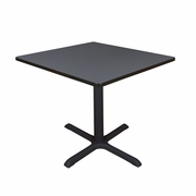 LARGE 42 IN. SQUARE X-BASE BREAKROOM TABLE- GREY <FONT COLOR=GREEN>-FREE SHIPPING-</FONT>