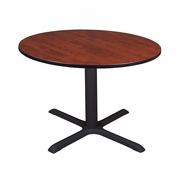 LARGE 48 IN. ROUND X-BASE BREAKROOM TABLE- CHERRY <FONT COLOR=GREEN>-FREE SHIPPING-</FONT>