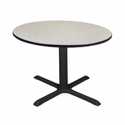LARGE 48 IN. ROUND X-BASE BREAKROOM TABLE- MAPLE <FONT COLOR=GREEN>-FREE SHIPPING-</FONT>