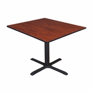 LARGE 48 IN. SQUARE X-BASE BREAKROOM TABLE- CHERRY <FONT COLOR=GREEN>-FREE SHIPPING-</FONT>