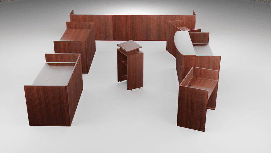 MOOT COURTROOM FURNITURE.