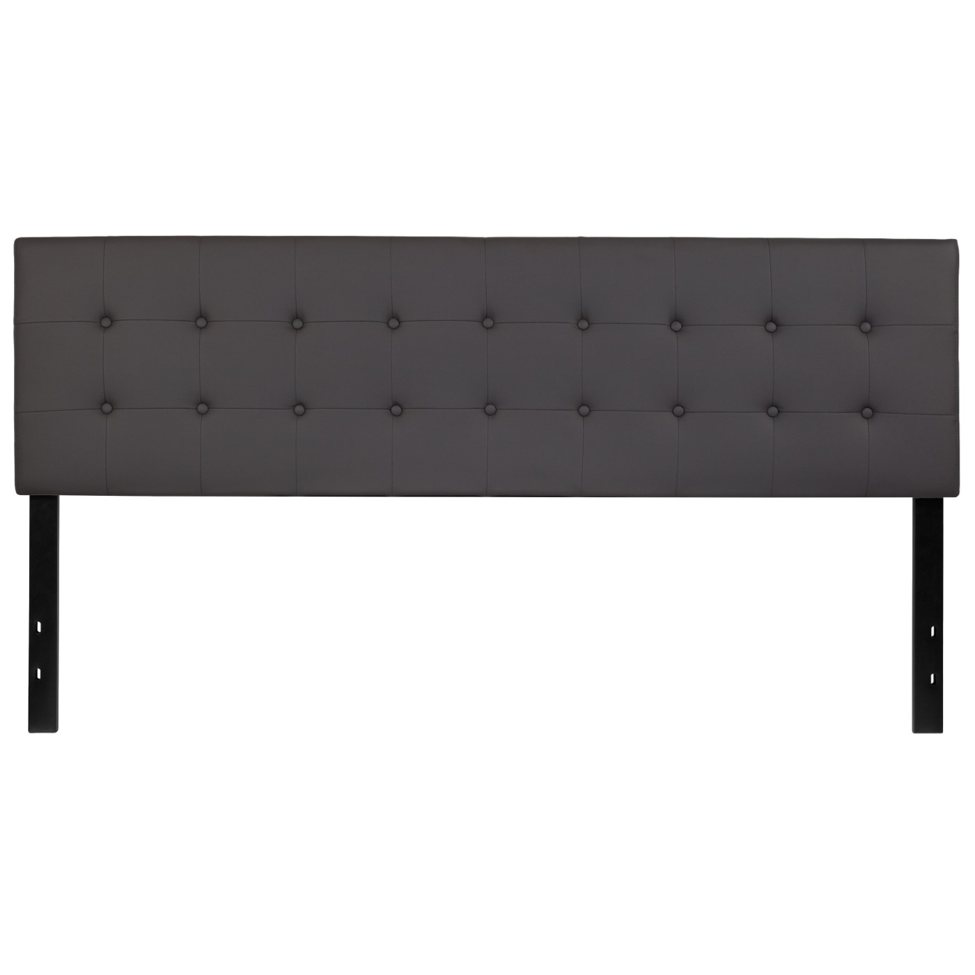 LENNOX TUFTED UPHOLSTERED KING SIZE HEADBOARD IN GRAY VINYL: <font color=green>FREE SHIPPING!</font> LENNOX TUFTED UPHOLSTERED KING SIZE HEADBOARD IN GRAY VINYL: <font color=green>FREE SHIPPING!</font>
