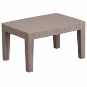 LIGHT GRAY FAUX RATTAN COFFEE TABLE: <font color=green>FREE SHIPPING!</font>