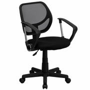 LOW BACK BLACK MESH SWIVEL TASK OFFICE CHAIR WITH CURVED SQUARE BACK AND ARMS: <font color=green>FREE SHIPPING!</font> LOW BACK BLACK MESH SWIVEL TASK OFFICE CHAIR WITH CURVED SQUARE BACK AND ARMS: <font color=green>FREE SHIPPING!</font>
