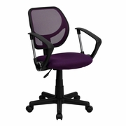 LOW BACK PURPLE MESH SWIVEL TASK OFFICE CHAIR WITH ARMS: <font color=green>FREE SHIPPING!</font> LOW BACK PURPLE MESH SWIVEL TASK OFFICE CHAIR WITH ARMS: <font color=green>FREE SHIPPING!</font>