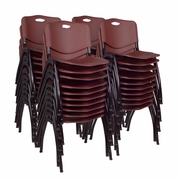 M LIGHTWEIGHT STACKABLE STURDY BREAKROOM CHAI (40 PACK)- BURGUNDY <FONT COLOR=GREEN>-FREE SHIPPING-</FONT>